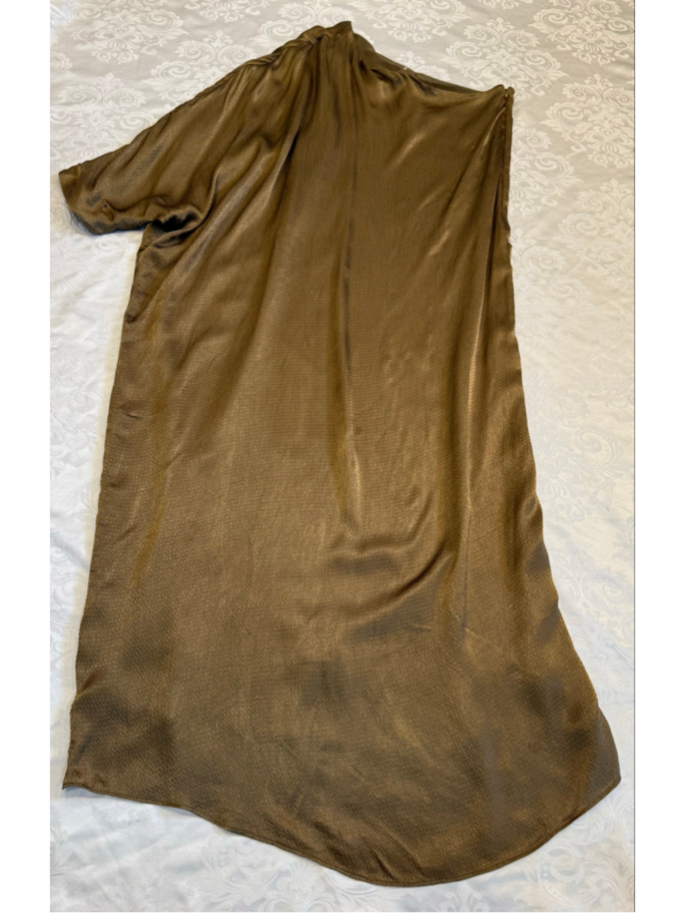 STAUD One-Shoulder Sonya Dress, Caramel - Picture 4 of 7